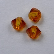 3 mm Tangerine Swarovski Element Bicones - Afbeelding 1