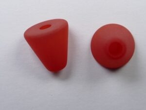 Pol-keg10-04 10 mm Polaris kegel kraal, rood