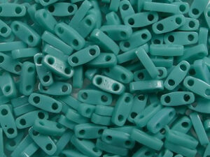 QTL-0412 Opaque Turquoise Green Miyuki Quarter Tila Beads 5x1,2 mm