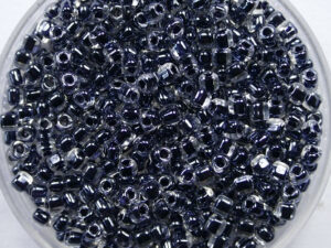 M-TRI-10-1106 Color Lined Black Miyuki Triangle 10/0