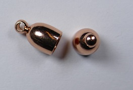 Bullet End Cap, 4 mm, Copper Plated
