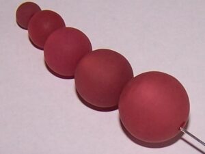 Pol-r06-13 6 mm Polaris ronde kraal, terracotta