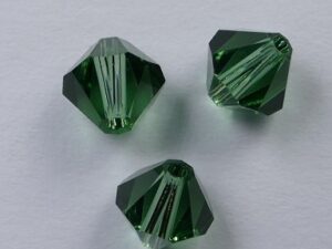 6 mm Green Turmaline Swarovski Element Bicones op=op! - Afbeelding 1
