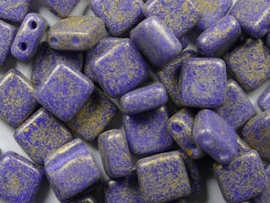 CMT-1003SWH Pacifica Elderberry CzechMates Tile Bead 25 Pc. - Afbeelding 1