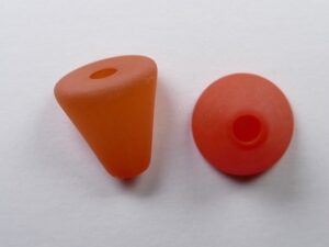 Pol-keg10-03 10 mm Polaris kegel kraal, oranje