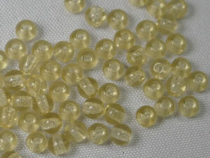 Round Beads , 3 mm, Czech Glass Light Topaz