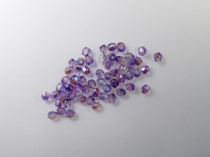 FP1-03-04311K Dual Coated Pink/Blue AB Czech Glass Facet Firepolish 3mm 50 stuks