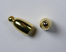 Bullet End Cap, 3 mm, Gold Plated
