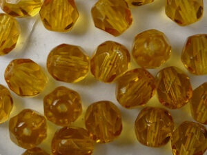 FP1-06-10060 Topaz Czech Glass Facet Firepolish 6 mm 25 stuks - Afbeelding 1