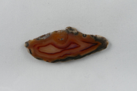 Agaatschijf, 65x27 mm, rood/bruin - Afbeelding 2