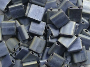 TL-2002 Matted Metallic Silver Grey Miyuki Tila Beads 5x5 mm