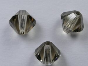 6 mm Greige Swarovski Element Bicones
