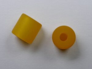 Pol-c08-02 8 mm Polaris cilinder kraal, saffraan - Afbeelding 1