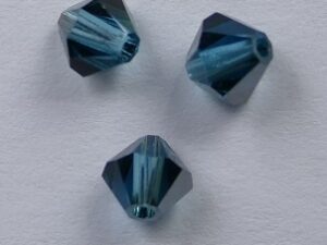 SW-04-SATINDIC 4 mm Satin Indicolite Swarovski Element Bicones - Afbeelding 1