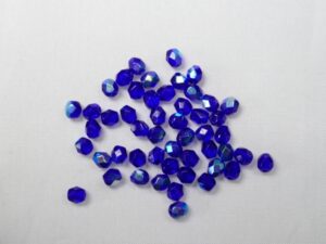 FP1-04-30080X Midden Cobalt AB Czech Glass Facet Firepolish 4mm 50 stuks