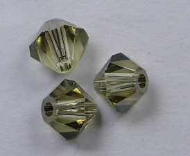 SW-04-KHAKIAB 4 mm Khaki AB Swarovski Element Bicones - Afbeelding 1
