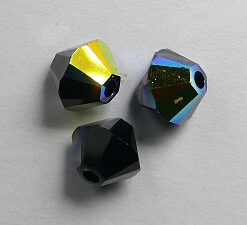 SW-05-JETAB 5 mm Jet AB Swarovski Element Bicones - Afbeelding 1