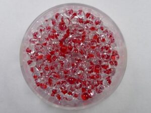 M-D-4-F24 Red lined Crystal Miyuki Drops 3,4 mm