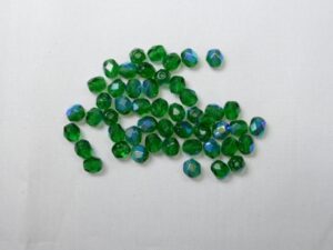 FP1-04-50140X Green Emerald AB Czech Glass Facet Firepolish 4mm 50 stuks - Afbeelding 1