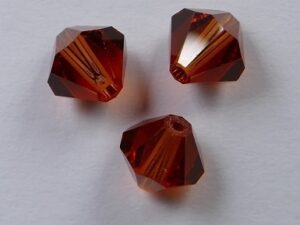 6 mm Indian Red Swarovski Element Bicones - Afbeelding 1