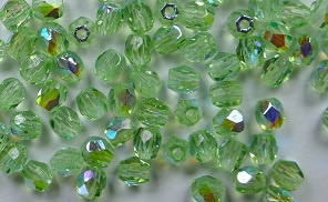 FP1-03-50520X Peridot AB Czech Glass Facet Firepolish 3mm 50 stuks - Afbeelding 1