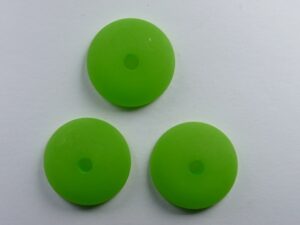 Pol-hr16-36 16 mm Polaris halfronde kraal, groen