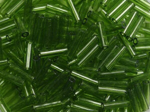 M-BGL-6-0158 Transparent Olive Miyuki Bugles 6mm