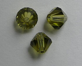 SW-05-KHAKI 5 mm Khaki Swarovski Element Bicones - Afbeelding 1