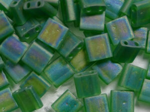 TL-0146FR Matte Green AB Miyuki Tila Beads 5x5 mm