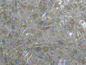 QTL-0250 Crystal AB Miyuki Quarter Tila Beads 5x1,2 mm