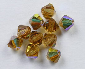 PrBic-06-LTCTOPAB Light Colorado Topaz AB Preciosa Bicones 6 mm 10 stuks - Afbeelding 1