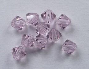 PrBic-06-PISAP Pink Sapphire Preciosa Bicones 6 mm 10 stuks - Afbeelding 1
