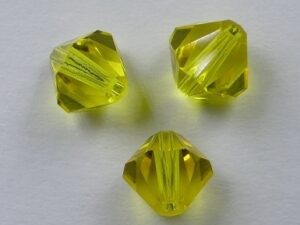 6 mm Citrine Swarovski Element Bicones