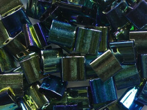 TL-55098 Black Full Blue Star Miyuki Tila Beads 5x5 mm