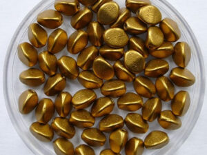 PI-01740 Brass Gold Pinch beads. 10 gram