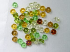 Czech Glass, Faceted Rondel beads, 3x6 mm, Mix Earth Tone - Afbeelding 1