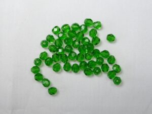 FP1-04-50040 Green Czech Glass Facet Firepolish 4mm 50 stuks - Afbeelding 1