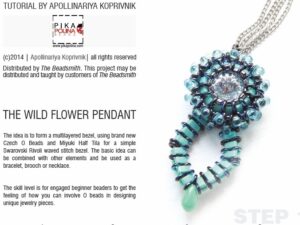 M Gratis patroon: the Wild Flower pendant - Afbeelding 1