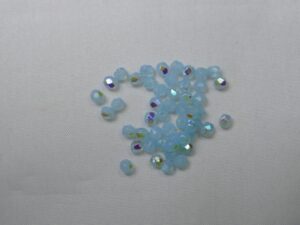 FP1-03-61000X Milky Aquamarine AB Czech Glass Facet Firepolish 3mm 50 stuks
