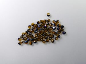 FP1-03-10100BR Blue Iris Dark Topaz Czech Glass Facet Firepolish 3mm 50 stuks