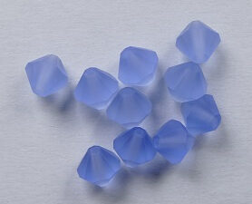 PrBic-06-LTSAPMAT Matte Light Sapphire Preciosa Bicones 6 mm 10 stuks op=op - Afbeelding 1