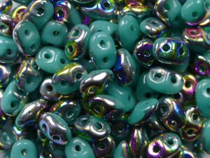 SD-63130V Vitral Green Turquoise Matubo SuperDuo 10 gram - Afbeelding 1