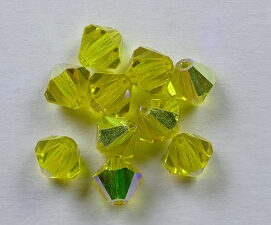 PrBic-06-CITAB Citrine AB Preciosa Bicones 6 mm 10 stuks