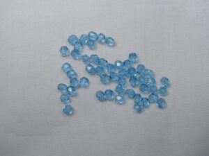 FP1-03-60020 Aquamarine Czech Glass Facet Firepolish 3mm 50 stuks