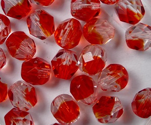 FP1-06-90081 Crystal Siam Ruby Czech Glass Facet Firepolish 6 mm 25 stuks - Afbeelding 1