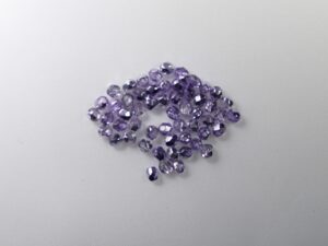 FP1-03-02208CRK Coated 1/2 Silver Violet Czech Glass Facet Firepolish 3mm 50 stuks
