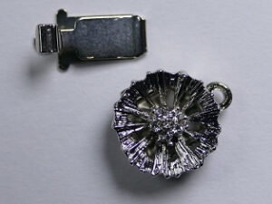 Ronde sluiting voor 1 streng, rhodium plated