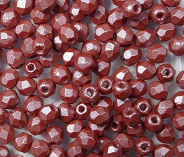 FP1-03-24007AL Pearl Shine Autumn Leaf Czech Glass Facet Firepolish 3mm 50 stuks