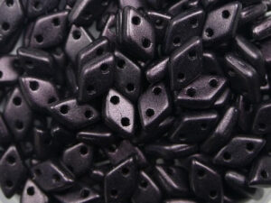 CM-DI-79083MJT Metallic Suede Dark Plum CzechMates 2-hole Diamond Beads, 5 gram