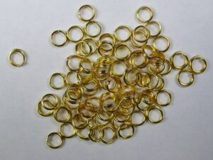 SR-05-G Splitringetjes, goudkleur 5 mm